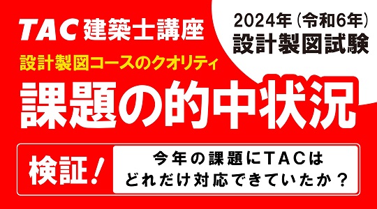 一級建築士設計製図　課題的中